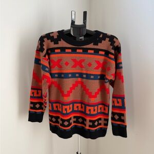 VTG Sweater Bazaar Southwest Navajo Aztec Multicolor Pullover Sweater M/L